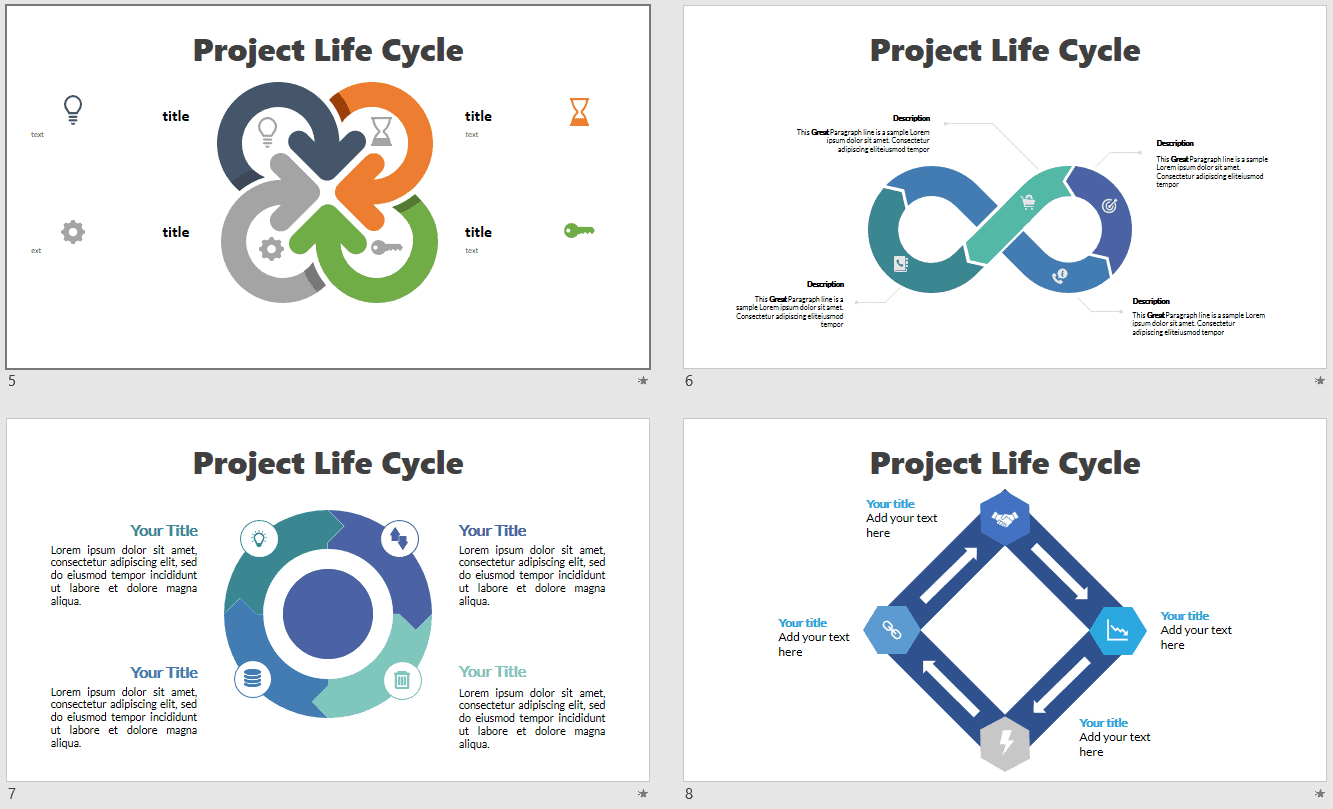 10 Free Project Management Infographic Templates - Project Life Cycle intended for Life Cycle Management Plan Template
