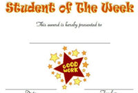10+ Student Of The Week Certificate Templates [Best Ideas] with Vbs Attendance Certificate Template
