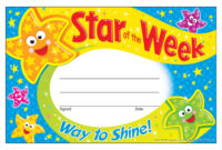 (12 Pk) Star Of The Week Way To Shine Recognition Awards - Default intended for Stunning Star Of The Week Certificate Template
