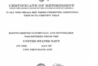 Retirement Certificate Templates