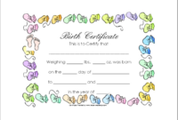 14 Free Birth Certificate Templates In Ms Word & Pdf within Fantastic Birth Certificate Template For Microsoft Word