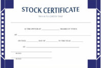 15 Free Stock Shares Certificate Templates - Free Word Templates with Stock Certificate Template Word