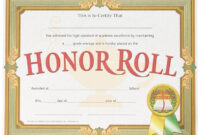 Editable Honor Roll Certificate Templates