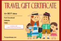 17+ Travel Gift Certificate Template Ideas Free pertaining to Best Free Travel Gift Certificate Template