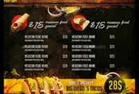 21 Best Selling Mexican Style Restaurant Menu Templates in New Mexican Menu Template Free Download