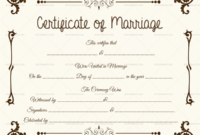 22+ Editable Marriage Certificate Templates (Word And Pdf Format) throughout Best Certificate Of Marriage Template