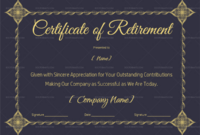 22+ Retirement Certificate Templates – In Word And Pdf | Doc Foramts pertaining to Retirement Certificate Templates For Word