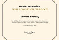 24+ Free Construction Certificate Templates [Customize &amp; Download pertaining to Certificate Of Construction Completion Template