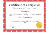 25+ Work Completion Certificate Templates – Word Excel Samples regarding Certificate Of Construction Completion