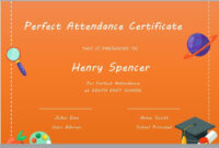 26 Free Perfect Attendance Certificate Templates - Templates Bash intended for Perfect Attendance Certificate Template Editable