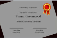 26 Free Perfect Attendance Certificate Templates – Templates Bash pertaining to Perfect Attendance Certificate Template
