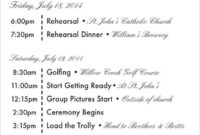 26+ Wedding Itinerary Templates - Free Sample, Example, Format Download pertaining to Wedding Reception Itinerary Template