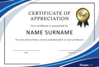 30 Free Certificate Of Appreciation Templates And Letters pertaining to Fresh Employee Anniversary Certificate Template