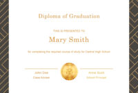 35 Real &amp; Fake Diploma Templates (High School, College, Homeschool) throughout University Graduation Certificate Template