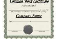 40+ Free Stock Certificate Templates (Word, Pdf) ᐅ Templatelab regarding Stock Certificate Template Word