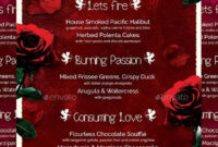 47+ Valentines Menu Templates - Free Psd, Eps Format Download | Free with Fascinating Free Valentine Menu Templates