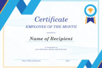 50 Free Creative Blank Certificate Templates In Psd Pertaining To with Employee Of The Month Certificate Template With Picture