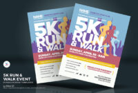5K Run-&amp;amp;-Walk Event Flyer &amp;amp; Poster - Corporate Identity Template inside 5K Race Certificate Templates