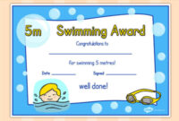 5M Swimming Certificate - Swimming, Certificate, 5M, Awards within Best Swimming Award Certificate Template
