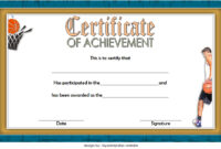 7 Basketball Achievement Certificate Editable Templates within Basketball Participation Certificate Template