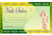 7+ Free Printable Manicure Gift Certificate Template Ideas Intended For with Nail Salon Gift Certificate Template