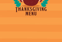 8 Best Printable Thanksgiving Menu Blank Template – Printablee intended for Blank Turkey Template