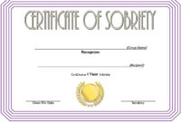 9 Sobriety Certificate Template Ideas | Certificate In Sobriety throughout Sobriety Certificate Template 10 Fresh Ideas
