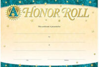A Honor Roll Gold Foil-Stamped Certificates | Positive Promotions in Editable Honor Roll Certificate Templates
