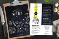 A4 Food Menu Templates For Restaurants In Psd, Ai &amp;amp; Vector - Brandpacks regarding Diner Menu Template