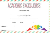 Academic Excellence Certificate – 7+ Template Ideas within Certificate Of School Promotion 10 Template Ideas