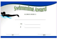 Amazing Swimming Award Certificate Template In 2021 | Swimming Awards in Best Swimming Award Certificate Template