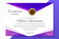 Angled Purple Certificate Of Appreciation 1233172 - Download Free throughout Free Template For Certificate Of Recognition