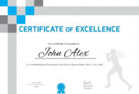 Athletic Excellence Certificate Design Template In Psd, Word in Stunning Certificate Of Excellence Template Word