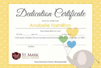 Baby Dedication Certificate Templates