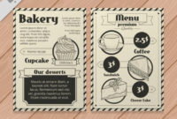 Bakery Menu Template In Vintage Style | Free Vector pertaining to Fresh Free Bakery Menu Templates Download