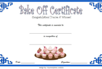 Certificate For Baking 7 Extraordinary Concepts