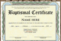 Baptism Certificate Template Microsoft Word Editable File | Etsy in Microsoft Office Certificate Templates Free