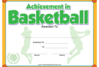 Basketball Achievement Certificate Template Download Printable Pdf within Netball Achievement Certificate Template