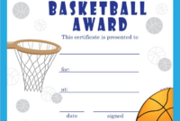 Basketball Certificate Template (8) - Templates Example | Templates in Soccer Mvp Certificate Template