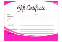 Beauty Salon Gift Certificate Template Free (Design 1) | Salon Gifts with Hair Salon Gift Certificate Templates