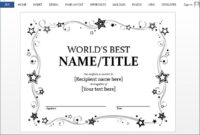 Best Certificate Templates For Word inside Professional Microsoft Word Award Certificate Template