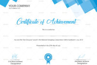 Best Designer Achievement Certificate Design Template In Psd, Word with Word Certificate Of Achievement Template
