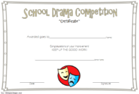 Drama Certificate Template  10 Fresh Concepts