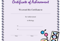 Biology Achievement Certificate Template Download Printable Pdf throughout Science Achievement Certificate Templates