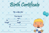 Birth Certificate Template (Happy Baby) - Word Layouts | Birth in Birth Certificate Template For Microsoft Word