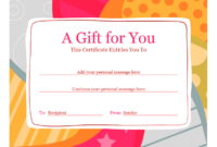 Birthday Gift Certificate Template Word 2010 - Free Certificate inside Professional Microsoft Gift Certificate Template Free Word