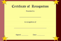 Blank Award Certificate Templates Word Awesome Free Award Certificate within Blank Certificate Of Achievement Template