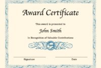 Blank Certificate For Word | Templates At In Microsoft Word Award within Free Completion Certificate Templates For Word