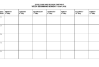 Blank Revision Timetable Template – Best Template Ideas for Blank Revision Timetable Template