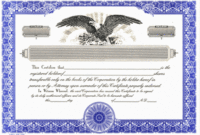 Blank Stock Certificates - Free Printable Documents with Top Blank Share Certificate Template Free